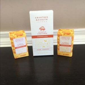New Crabtree & Evelyn Citron & Coriander Hand Therapy and two bars of soap